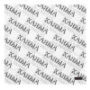 The Karma is a Beach Bandana 1-sided features a bold white square design with repeated black text proclaiming KARMA IS A BEACH! in various orientations. It showcases mostly uppercase letters in a diagonal pattern and has a small logo in the bottom right corner. The Karma is a Beach Bandana 1-sided features a bold white square design with repeated black text proclaiming KARMA IS A BEACH! in various orientations. It showcases mostly uppercase letters in a diagonal pattern and has a small logo in the bottom right corner.
