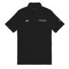 Under ArmourĀ® menās polo featuring a black design with FOCUS and a crosshair logo embroidered on the left chest, the Under Armour logo on the right chest, and M* on the left sleeve. Under ArmourĀ® menās polo featuring a black design with FOCUS and a crosshair logo embroidered on the left chest, the Under Armour logo on the right chest, and M* on the left sleeve.