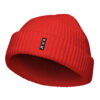 Introducing the XXX embroidered FISHERMAN Beanie - Subtle & Mighty: a bold red beanie featuring intricate embroidery, a folded brim, and a small black patch with three white Xs on the front. Introducing the XXX embroidered FISHERMAN Beanie - Subtle & Mighty: a bold red beanie featuring intricate embroidery, a folded brim, and a small black patch with three white Xs on the front.