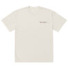 The Oversized faded t-shirt is a plain, light beige top with subtle fading and small black ADAM XXX tastes oud text on the left chest. It features an oversized fit and a minimalistic design with no extra graphics or patterns. The Oversized faded t-shirt is a plain, light beige top with subtle fading and small black ADAM XXX tastes oud text on the left chest. It features an oversized fit and a minimalistic design with no extra graphics or patterns.